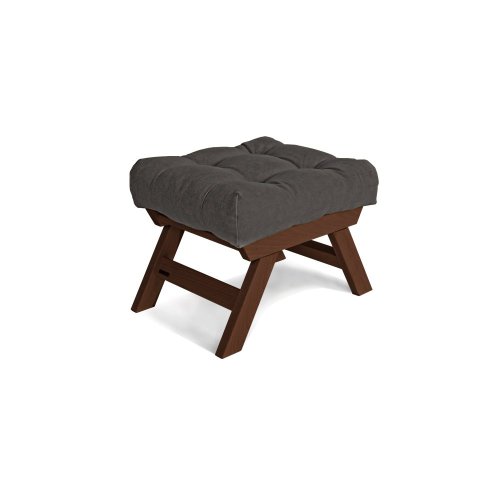 ALLEGRO Pouffe - rozměr: 55x47x43 cm, Barva: walnut (lněný olej), barva futonu: gray