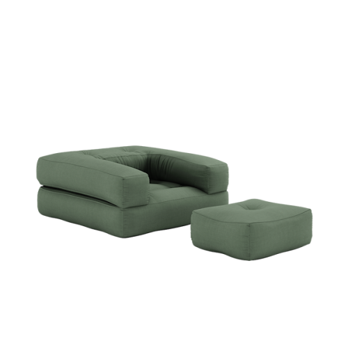 sofa CUBE (futonová pohovka) - rozměr: 90*190 cm, barva futonu: olive green 756