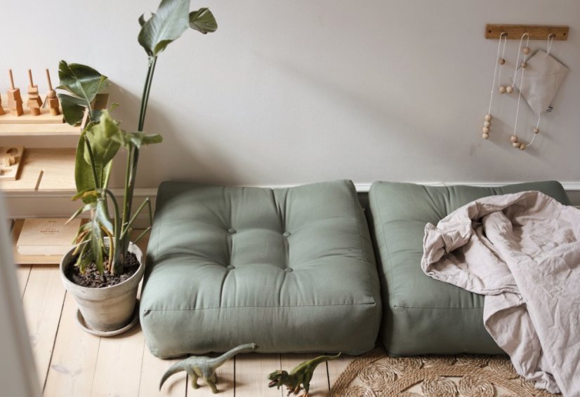 sofa MORE POUF (futonové křeslo ) - rozměr: 70*70 cm, barva futonu: linen 914