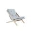 deckchair BOOGIE - lehátko (skládací) - barva: neošetřené (bez oleje, bez laku), rozměr: 65x88x75 cm, barva futonu: beach blue