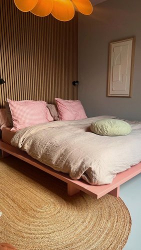 JAPAN BED natural pine (postel z borovice) - rozměr: 140*200 cm, Barva: karup natural