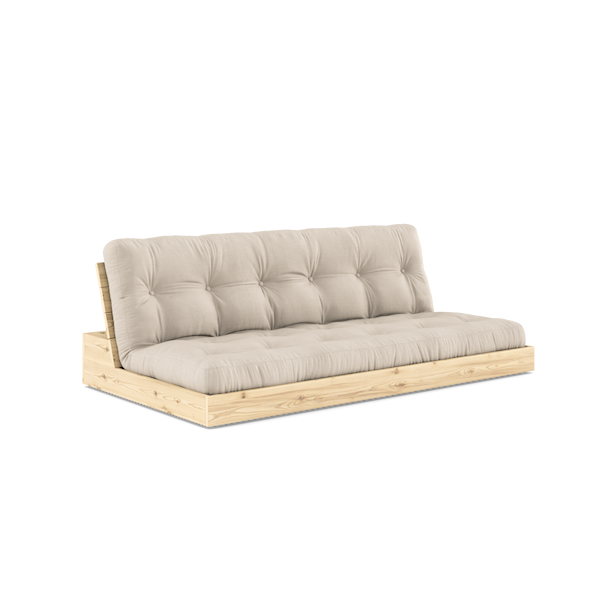 sofa BASE natural pine (pohovka z borovice) - barva: karup natural, barva futonu: beige 747