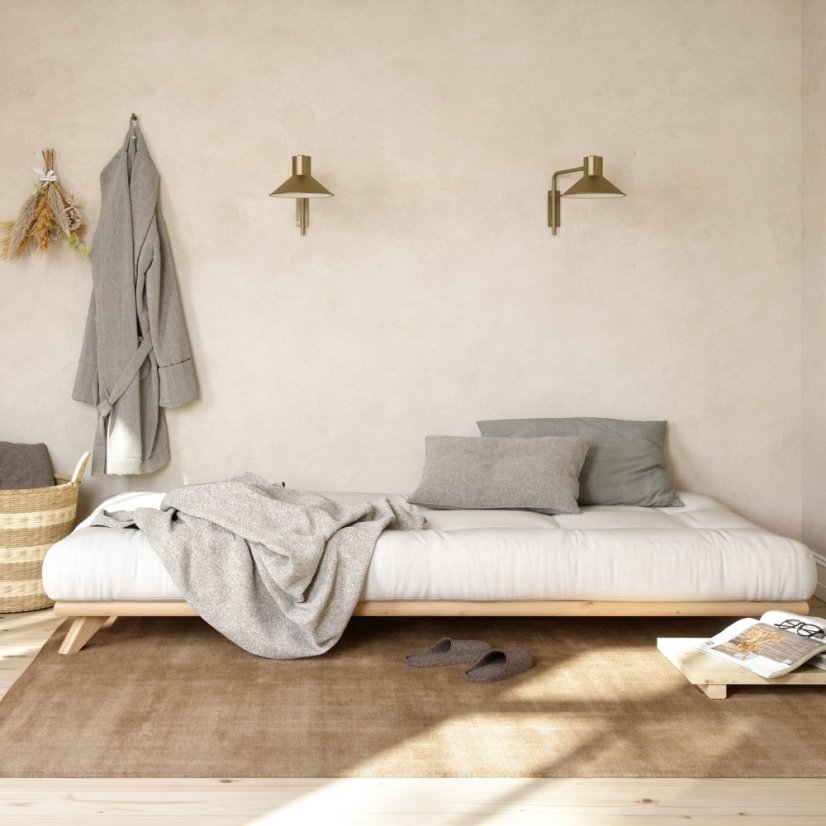 SENZA BED natural pine (postel z borovice) - barva: karup natural, rozměr: 90*200 cm