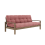 sofa KNOB natural pine (pohovka z borovice) - Barva: karup natural, barva futonu: dark grey 734