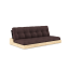 sofa BASE natural pine (pohovka z borovice) - Barva: karup black, barva futonu: brown 715