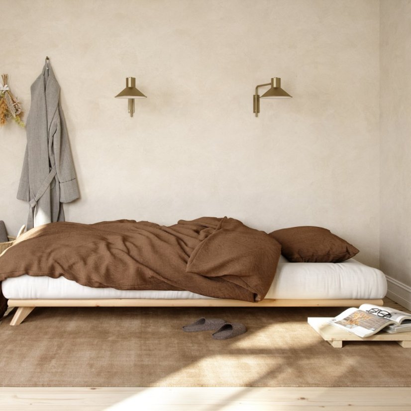 SENZA BED natural pine (postel z borovice) - barva: karup natural, rozměr: 90*200 cm