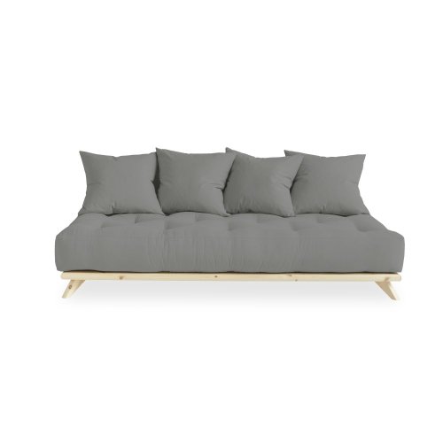 sofa SENZA DAYBED natural pine (pohovka z borovice) - rozměr: 90*200 cm, barva futonu: grey 746