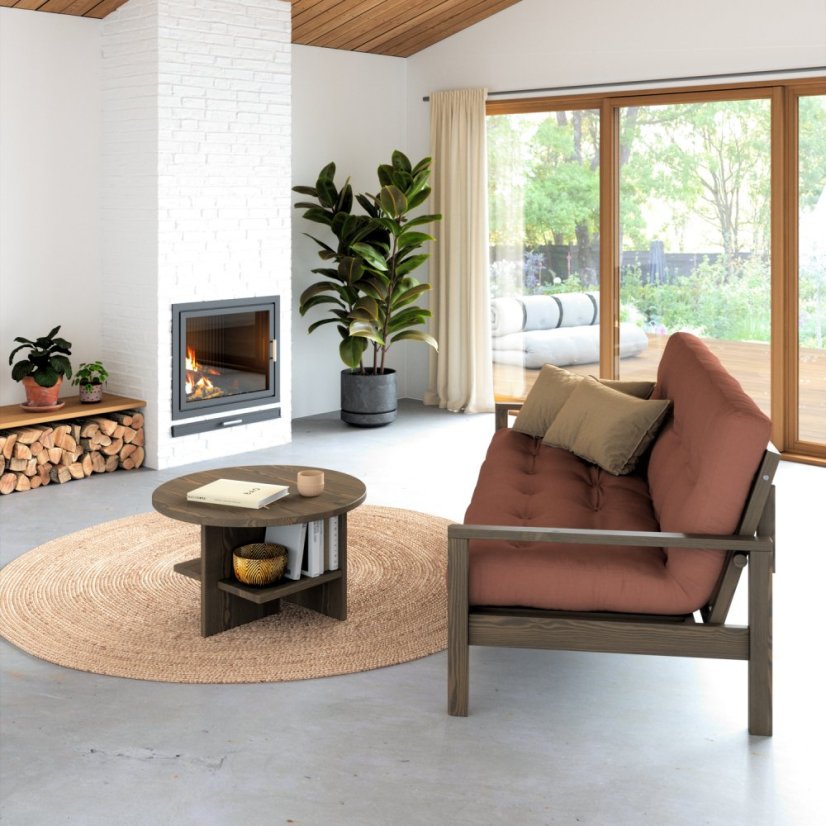 sofa KNOB natural pine (pohovka z borovice) - Barva: karup natural, barva futonu: natural 701