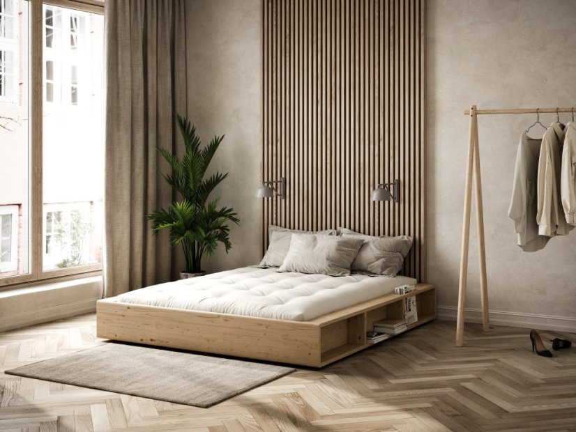 ZIGGY BED natural pine (postel z borovice) - barva: karup natural, rozměr: 140*200 cm