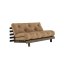 sofa ROOT natural pine (pohovka z borovice) - Barva: karup carob, rozměr: 160*200 cm, barva futonu: mocca 755