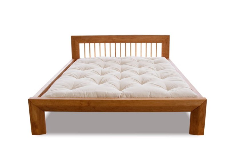 WOOD 01 natural oak bed (postel z dubu) - barva: Natural oak, rozměr: 90*200 cm