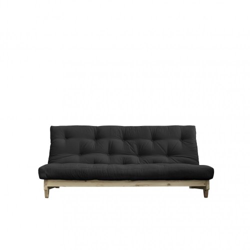 sofa FRESH natural pine (pohovka z borovice) - Barva: karup natural, barva futonu: dark grey 734
