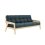 sofa GRAB natural pine (pohovka z borovice) - Barva: karup natural, barva futonu: grey 746