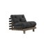 sofa ROOT natural pine (pohovka z borovice) - Barva: karup carob, rozměr: 90*200 cm, barva futonu: dark grey 734