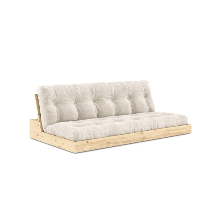 sofa BASE natural pine (pohovka z borovice) - barva: karup natural, barva futonu: beige 747