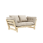 sofa BEAT natural pine (pohovka z borovice) - Barva: karup natural, barva futonu: beige 747