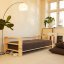 sofa BARE natural pine (pohovka z borovice) - barva: karup natural, barva futonu: soft chalk 640