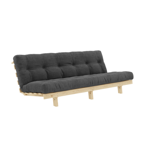 sofa LEAN natural pine (pohovka z borovice) - Barva: karup natural, barva futonu: charcoal 511