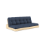 sofa BASE natural pine (pohovka z borovice) - Barva: karup natural, barva futonu: navy 737