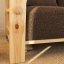 sofa BARE natural pine (pohovka z borovice) - barva: karup natural, barva futonu: soft chalk 640