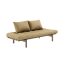 sofa PACE natural pine (pohovka z borovice) - Barva: karup carob, barva futonu: wheat beige 758