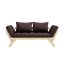 sofa BEBOB natural pine (pohovka z borovice) - Barva: karup natural, barva futonu: brown 715