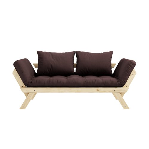 sofa BEBOB natural pine (pohovka z borovice) - Barva: karup natural, barva futonu: brown 715