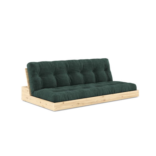 sofa BASE natural pine (pohovka z borovice) - Barva: karup natural, barva futonu: seaweet 512