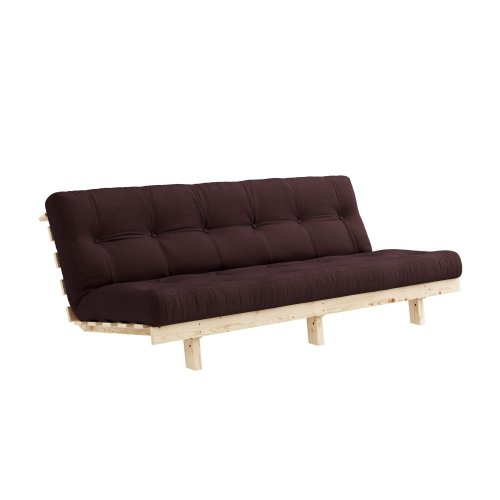 sofa LEAN natural pine (pohovka z borovice) - Barva: karup natural, barva futonu: brown 715