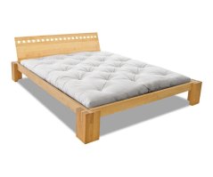 WOOD 03 natural alder bed (postel z olše)