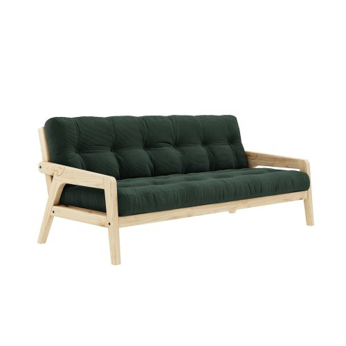 sofa GRAB natural pine (pohovka z borovice) - Barva: karup natural, barva futonu: seaweet 512