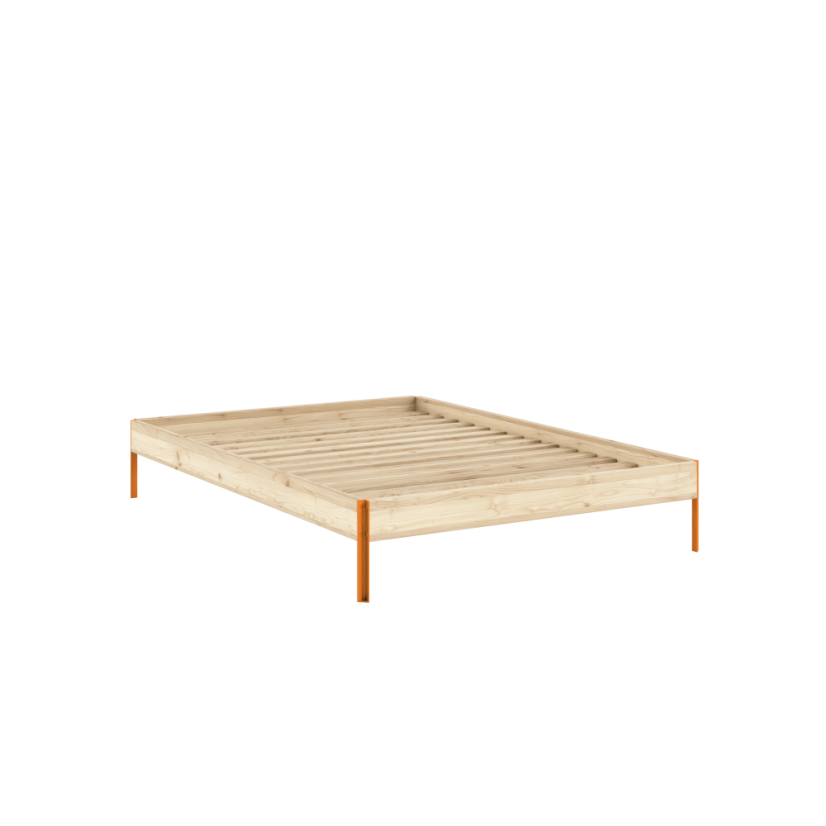 CORE BED natural pine (postel z borovice) - barva: karup natural, rozměr: 140*200 cm
