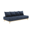 sofa SENZA DAYBED natural pine (pohovka z borovice) - rozměr: 90*200 cm, barva futonu: navy 737