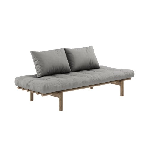 sofa PACE natural pine (pohovka z borovice) - Barva: karup carob, barva futonu: grey 746
