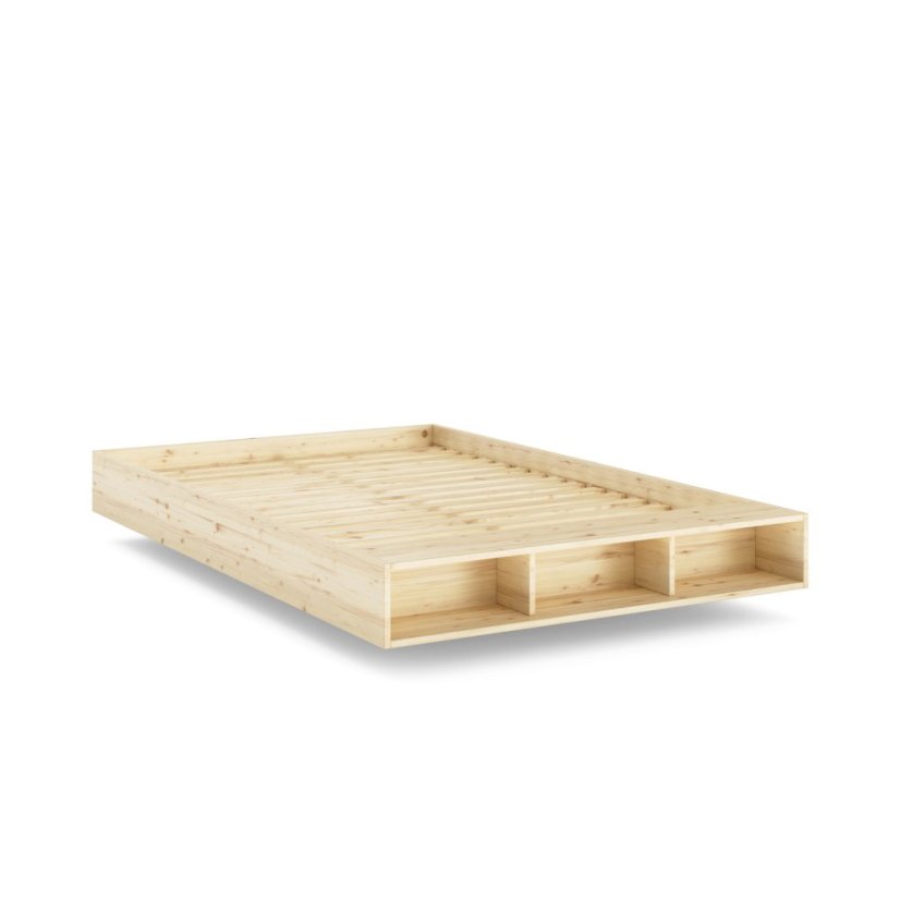 MERGE BED natural pine (postel z borovice) - barva: karup natural, rozměr: 90*200 cm