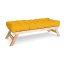 ALLEGRO Bench (lavice z buku) - rozměr: 140x50x43 cm, Barva: neošetřené (bez oleje, bez laku), barva futonu: yellow
