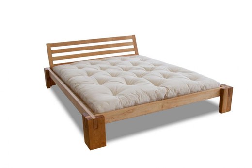 WOOD 03 natural oak bed (postel z dubu) - rozměr: atyp (do poznámky zadejte rozměr), Barva: Natural oak