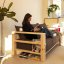 sofa BARE natural pine (pohovka z borovice) - barva: karup natural, barva futonu: soft chalk 640