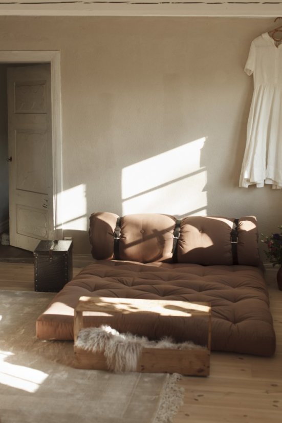 sofa BUCKLE-UP (futonová pohovka ) - rozměr: 140*200 cm, barva futonu: natural 701