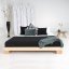 CUBE Double Bed (postel z buku) - barva: natural (lněný olej), rozměr: 200x140x16 cm