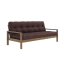 sofa KNOB natural pine (pohovka z borovice) - Barva: karup carob, barva futonu: brown 715