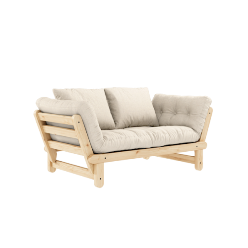 sofa BEAT natural pine (pohovka z borovice) - Barva: karup natural, barva futonu: linen 914