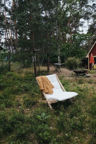 deckchair BOOGIE OUTDOOR - lehátko venkovní (skládací) - rozměr: 65x88x75 cm, Barva: olej (pro exteriér), barva futonu: white