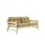 sofa STEP natural pine (pohovka z borovice) - Barva: karup natural, barva futonu: wheat beige 758