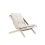 deckchair BOOGIE OUTDOOR - lehátko venkovní (skládací) - rozměr: 65x88x75 cm, Barva: olej (pro exteriér), barva futonu: white