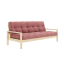 sofa KNOB natural pine (pohovka z borovice) - Barva: karup natural, barva futonu: sorbet pink 516