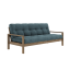 sofa KNOB natural pine (pohovka z borovice) - Barva: karup carob, barva futonu: pale blue 513