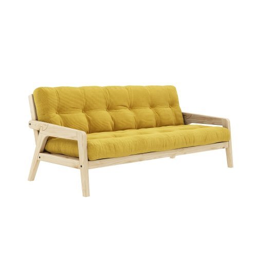 sofa GRAB natural pine (pohovka z borovice) - Barva: karup natural, barva futonu: honey 514