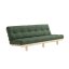 sofa LEAN natural pine (pohovka z borovice) - Barva: karup natural, barva futonu: olive green 756