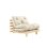 sofa ROOT natural pine (pohovka z borovice) - Barva: karup natural, rozměr: 140*200 cm, barva futonu: olive green 756